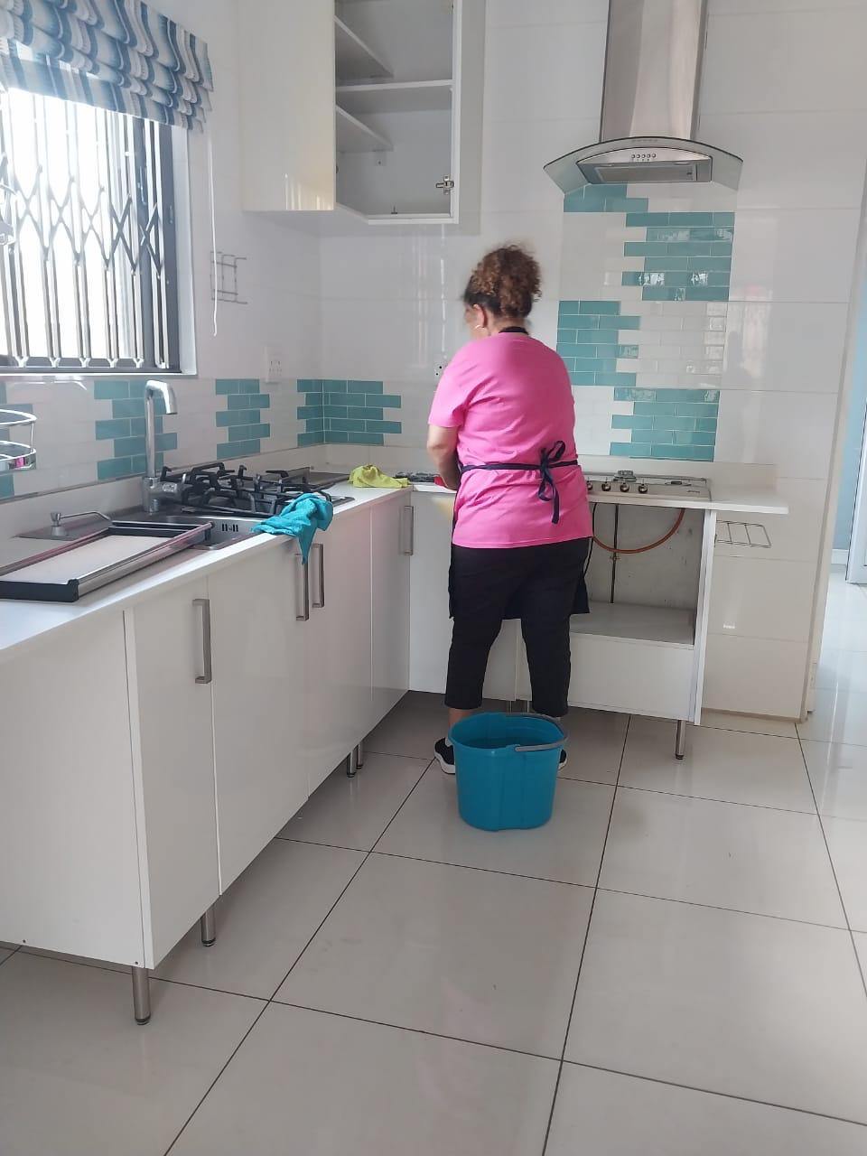 Clean kitchen after cleaning